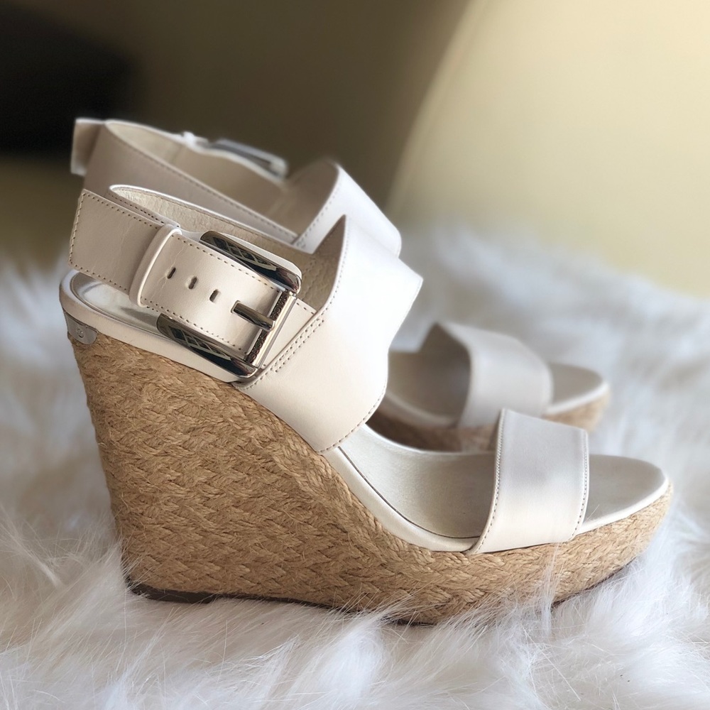 Michael Kors White Wedges